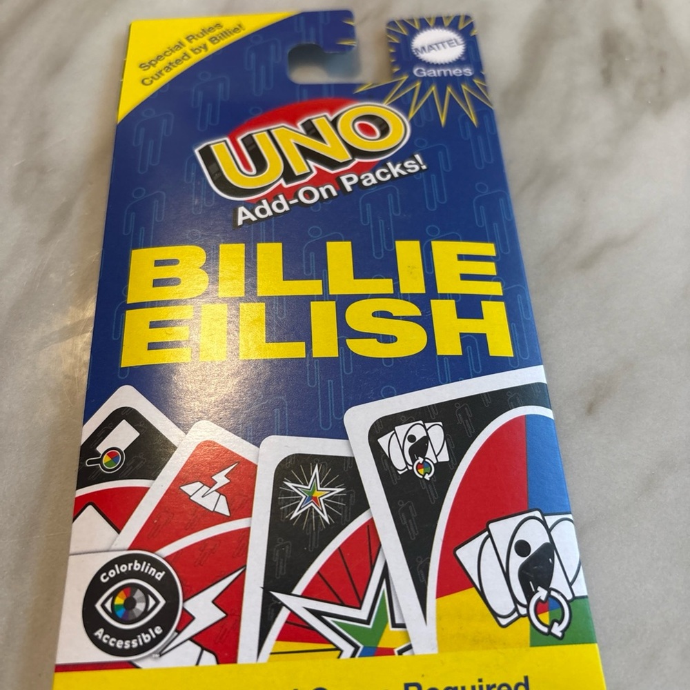 UNO Billie Eilish Add-On Pack - Vibrant Red, Black, White